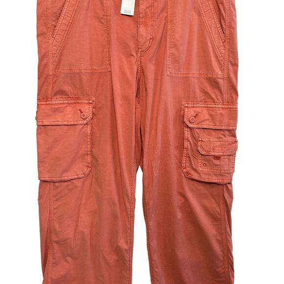 American Eagle Stretch Baggy High-Rise Jogger NWT Women's 16S Rust Red Cargo - Picture 6 of 9